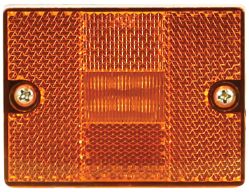 Buyers Products 5622726 2.875" Amber 6 LED Rectangular Marker/Clearance Light w/ Reflex - BUY 5622726