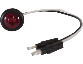 Buyers Products 5623413 0.75" Round Red 1 LED Marker - Hard Wired with .180 Male Bullets 