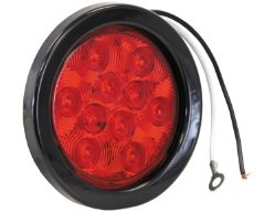 Buyers Products 5624110 4" 10 LED Red Round Stop/Turn/Tail Light with Grommet and PL3 Plug - BUY 5624110