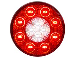 Buyers Products 5624130 4" 12 LED Red Round Stop/Turn/Tail Light w/ PL3 & PL2 Connection - BUY 5624130