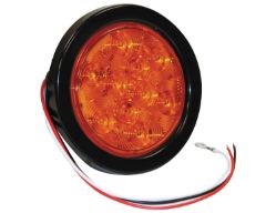 Buyers Products 5624210 4" 10 LED Amber Round Turn Signal w/ Grommet & PL3 Plug - BUY 5624210