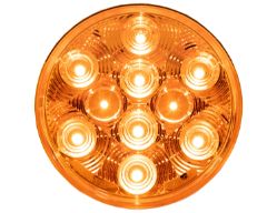 Buyers Products 5624210 4" 10 LED Amber Round Turn Signal w/ Grommet & PL3 Plug - BUY 5624210