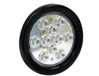 Buyers Products 5624310 4" 10 LED Round Clear Back-Up Light with Grommet and PL2 Plug 