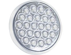 Buyers Products 5624324 4" 24 LED Clear Round Back-Up Light with Grommet and PL2 Plug - BUY 5624324