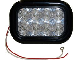 Buyers Products 5625332 5-1/3" 32 LED Clear Rectangular Backup Light with Grommet and PL2 Plug - BUY 5625332