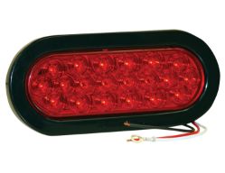 Buyers Products 5626520 6-3/8" 20 LED Red Oval Stop/Turn/Tail Light with Grommet and PL3 Plug - BUY 5626520