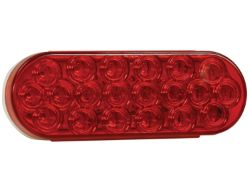 Buyers Products 5626520 6-3/8" 20 LED Red Oval Stop/Turn/Tail Light with Grommet and PL3 Plug - BUY 5626520