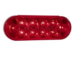 Buyers Products 5626550 6-1/2" 10 LED Red Oval Stop/Turn/Tail Light w/ PL3 Plug - BUY 5626550