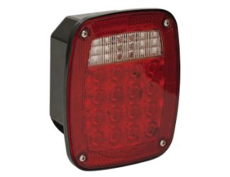 Buyers Products 5626734 5-3/4" 34 LED Red 3-Stud Box Style Stop/Turn/Tail Light & Back-Up with Reflex 