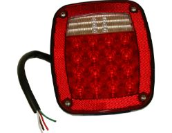 Buyers Products 5626734 5-3/4" 34 LED Red 3-Stud Box Style Stop/Turn/Tail Light & Back-Up with Reflex - BUY 5626734