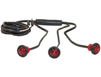 Buyers Products 5627533 3/4" Round Red 9 LED Recessed ICC ID Marker Lights 