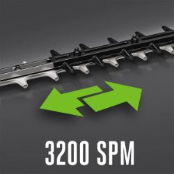 EGO HT2501 25" 56V Power+ Dual Cordless Electric Hedge Trimmer w/ 2.5Ah Battery & 210W Charger - EGO HT2501