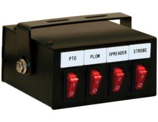 Buyers Products 6391106 6-Function Backlit Pre-wired Switch Box with Relay & Circuit Breaker 