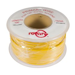 Rotary 6819 100 x 16 AWG Primary Wire - Yellow 