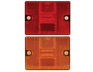 Buyers Products 5622716 2.875" Red 6 LED Rectangular Marker/Clearance Light w/ Reflex 