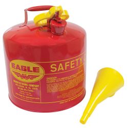 Stens 765-188 Eagle 5 Gallon Metal Safety Fuel Can with Funnel 
