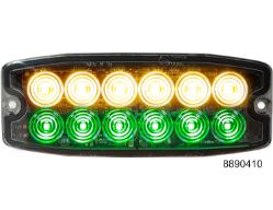 Buyers Products 8890410 5" 6 Amber/ 6 Green Thin Dual Row Strobe LEDs - BUY 8890410