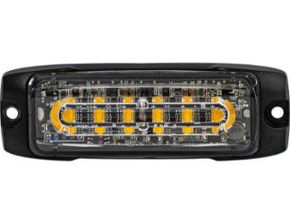 Buyers Products 8890601 4" 6 LED Clear Ultra Thin Wide Angle Strobe Light 