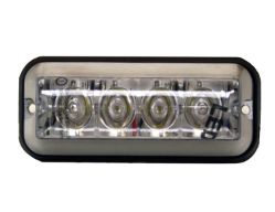 Buyers Products 8891004 4-7/8" 4 LED Amber Rectangular Strobe Light - 392 FPM - Quad Flash - BUY 8891004