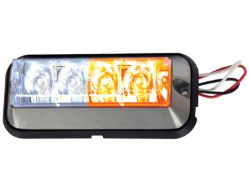 Buyers Products 8891105 4-7/8" 2-Amber, 2-Clear LED Rectangular Strobe Light - BUY 8891105