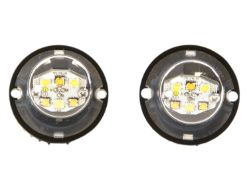 Buyers Products 8891227 Amber/Clear LED "Hidden" Bolt-on Strobe Light Set - 25 ft. Cable - BUY 8891227