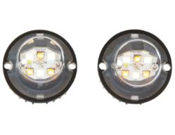Buyers Products 8891227 Amber/Clear LED "Hidden" Bolt-on Strobe Light Set - 25 ft. Cable - BUY 8891227