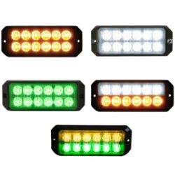 Buyers Products 8891700 5" 12 LED Amber Dual Row Strobe Light 