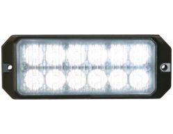 Buyers Products 8891701 5" 12 LED Clear Aluminum Mini Strobe Surface Mount - BUY 8891701