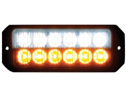 Buyers Products 8891702 5" 6-Amber, 6-Clear LED Aluminum Mini Strobe Surface Mount - BUY 8891702