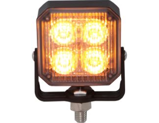 Buyers Products 8891800 3" 4 LED Amber Aluminum Square Strobe Light 