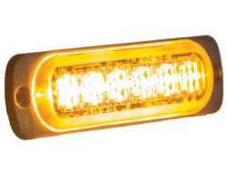 Buyers Products 8891901 4.4" 6 LED Clear Aluminum Thin Mount Horizontal Strobe Light - BUY 8891901