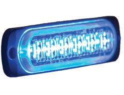 Buyers Products 8891904 4.4" 6 LED Blue Aluminum Thin Mount Horizontal Strobe Light - BUY 8891904