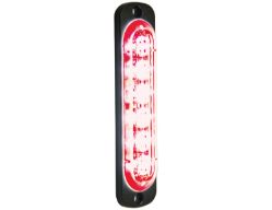 Buyers Products 8891913 4.4" 6 LED Red Aluminum Thin Mount Vertical Strobe Light - BUY 8891913