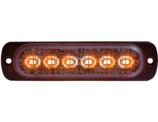 Buyers Products 8892106 4.5" 6 Amber/6 Red Horizontal Dual Color LED Strobe Lights 