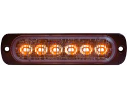 Buyers Products 8892106 4.5" 6 Amber/6 Red Horizontal Dual Color LED Strobe Lights - BUY 8892106