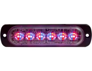 Buyers Products 8892102 4.5" 6 Clear/6 Amber Horizontal Dual Color LED Strobe Lights 