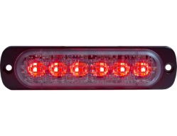 Buyers Products 8892106 4.5" 6 Amber/6 Red Horizontal Dual Color LED Strobe Lights - BUY 8892106