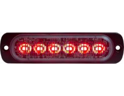 Buyers Products 8892106 4.5" 6 Amber/6 Red Horizontal Dual Color LED Strobe Lights - BUY 8892106