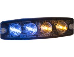Buyers Products 8892248 4.38" 4 LED Amber/Blue Ultra- Thin Strobe Light - BUY 8892248
