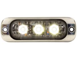 Buyers Products 8892301 3.375" 3 LED Clear Thin Mount Horizontal Strobe Light - BUY 8892301
