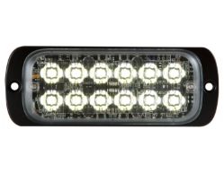 Buyers Products 8892601 4.5" 12 Clear Thin Dual Row LED Strobe Light - BUY 8892601