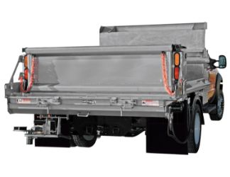 Buyers Products 92420SSA SaltDogg 96" Hydraulic Drive 304 Stainless Steel Under Tailgate Spreader with Hydraulic Safety Lockout System (8" Side Shields) 