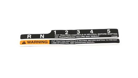 Bobcat 4124261 Gear SEL/Warning Label 
