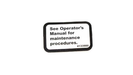 Bobcat 4133980 Maintenance Procedures Label 