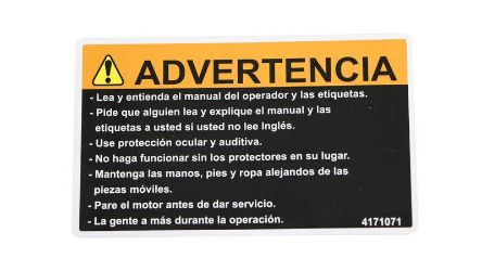 Bobcat 4171071 Spanish Label 