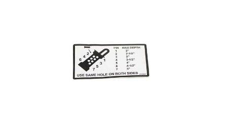 Bobcat 4172887 Right Hand Depth Control Label 