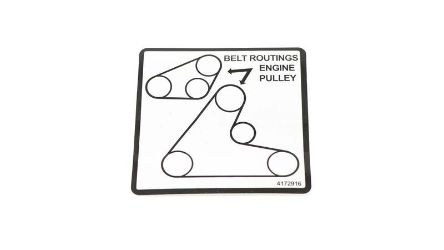 Bobcat 4172916 Belt Routing Label 