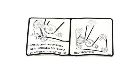 Bobcat 4173484 Belt Route/Spring Length Label 
