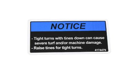 Bobcat 4174479 Notice Label 