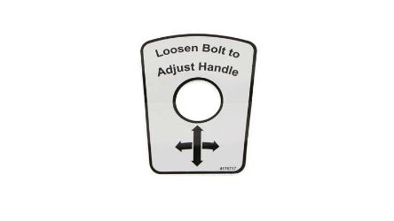 Bobcat 4176717 Handle Adjust Label 